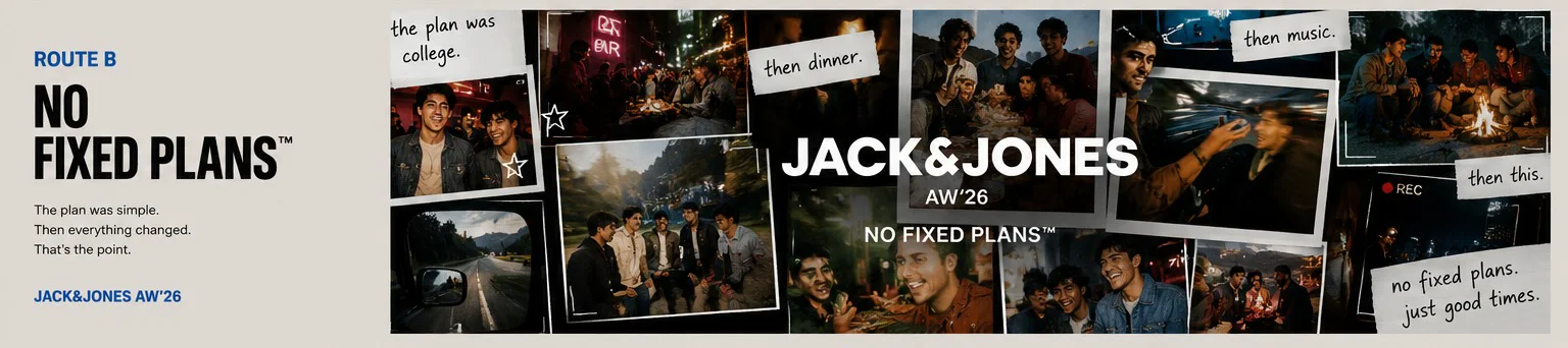 Route B feed board — no fixed plans scrapbook frames